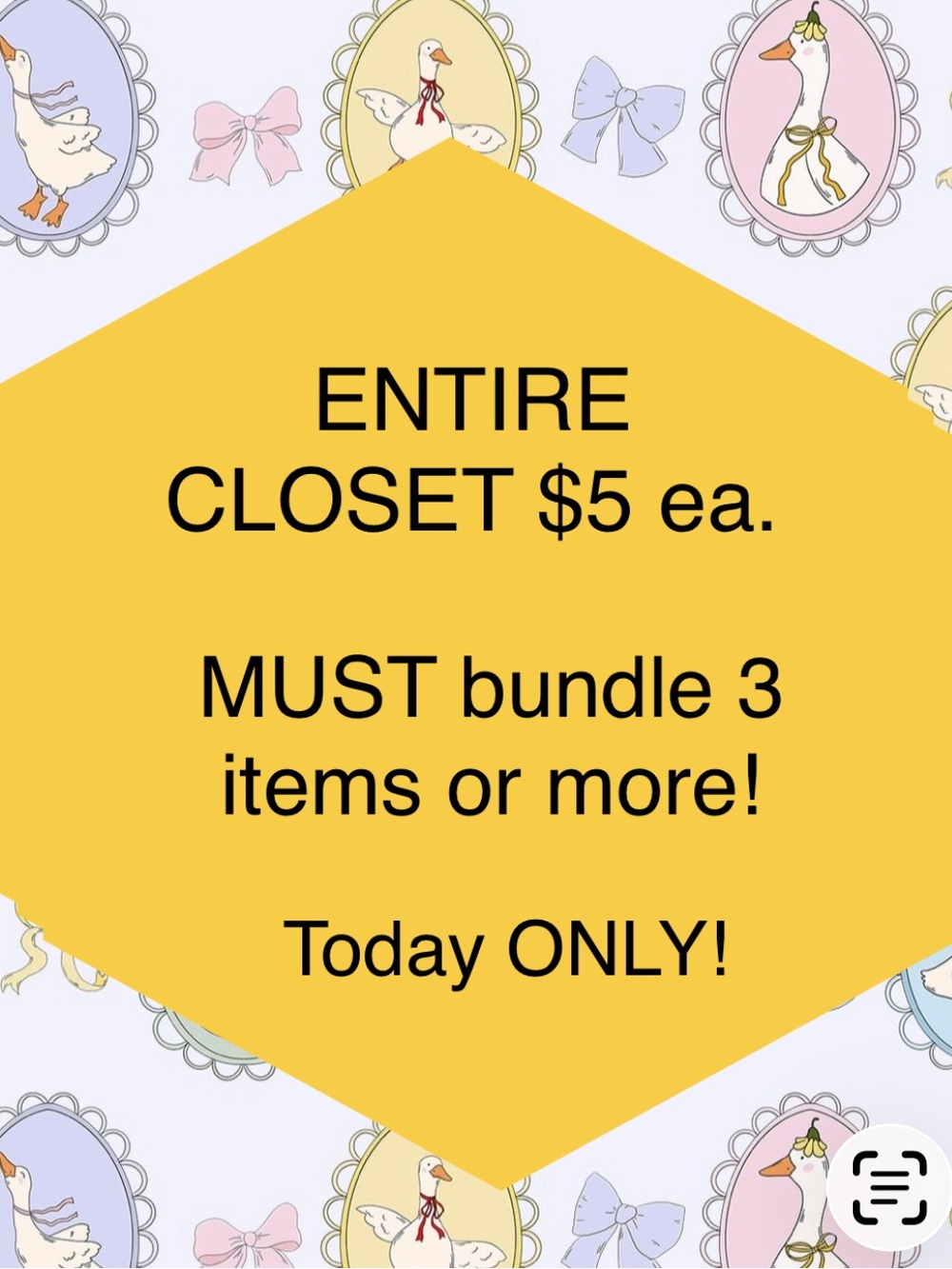 Entire closet is on sale for $5 each